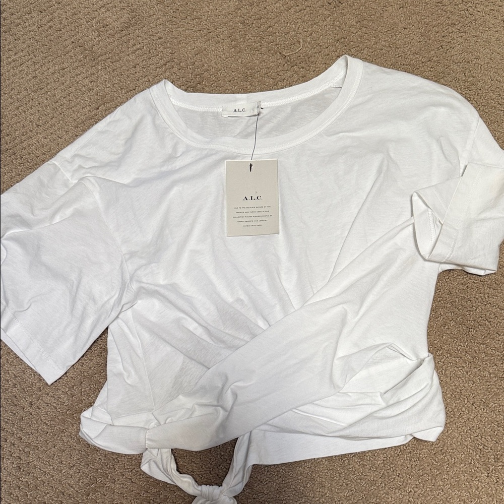 A.L.C. Classic White Short Sleeve Tee